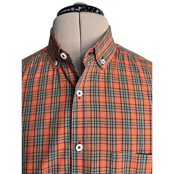 Billy Reid Plaid Men’s XL Cotton Button Up Long Sleeve Shirt Made In Italy‎ - Picture 4 of 11